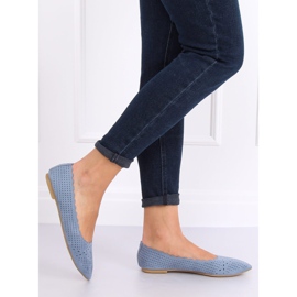 Ballerine blu traforate NK18P Blu 1