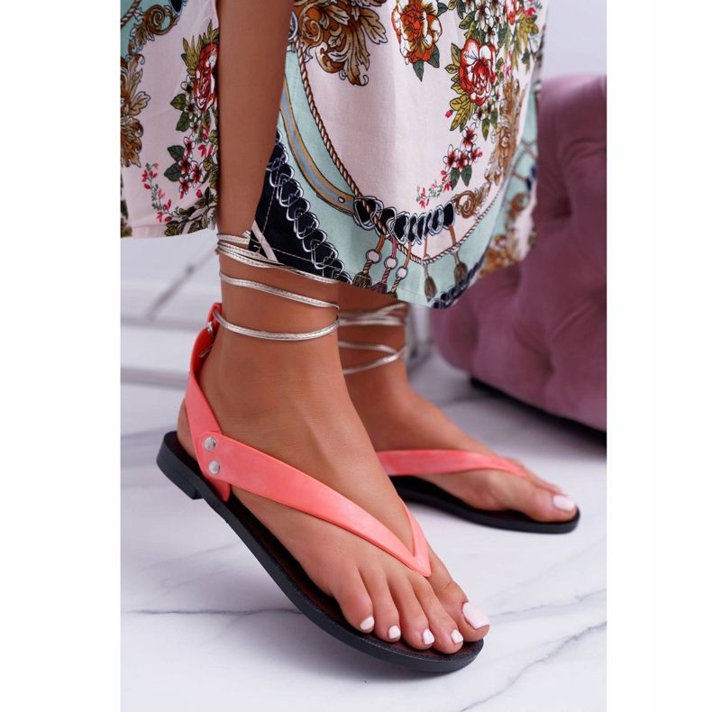 Lu Boo Sandali allacciati al neon Japanese Meliski Florence rosa 2