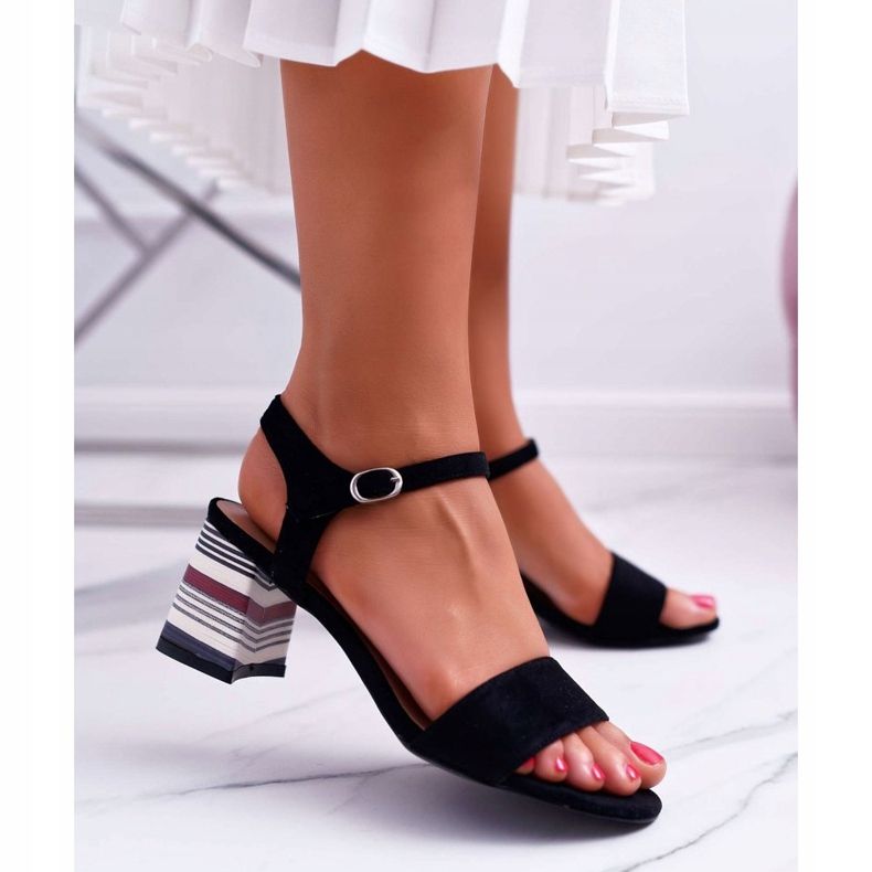 Vinceza Sandali Da Donna Con Tacco Alto Tacco Colorato Nero Niente 1