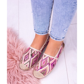 Lu Boo | Espadrillas Bimbi Slip-on in lino da donna multicolore 2
