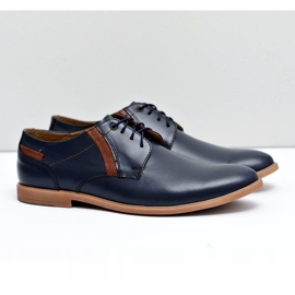 Bednarek Polish Shoes Scarpe Brogue da Uomo Bednarek Pelle Blu Navy Millo 1
