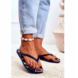 Lu Boo Infradito da donna azteco blu navy Havanna 2