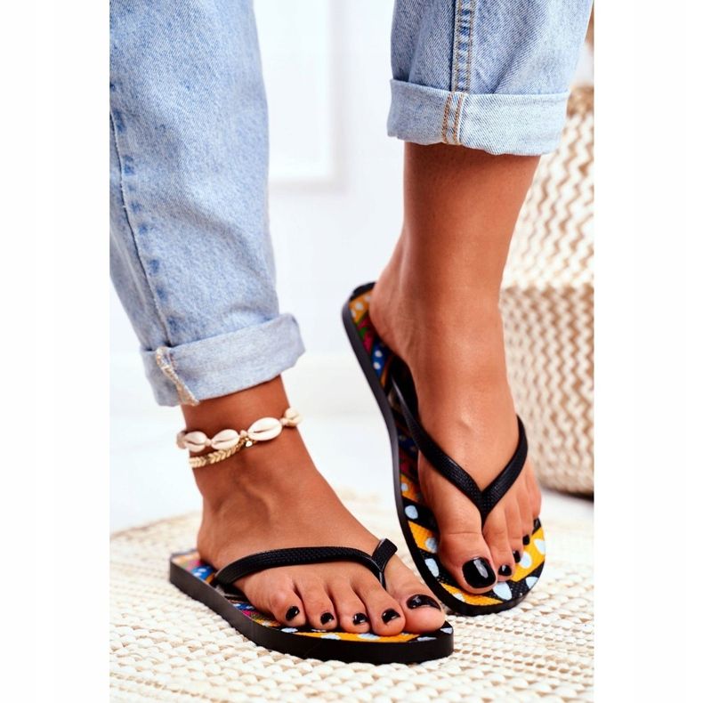 Lu Boo | Infradito Pin-up Black Aztec Havanna multicolore 1