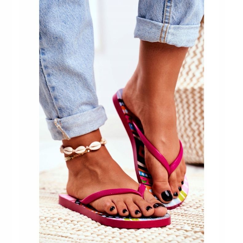 Lu Boo | Infradito Szałowe Pink Aztec Havanna rosa 1