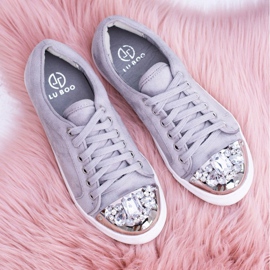 Sneakers Lu Boo Grigie con Cristalli Lucidi grigio 1