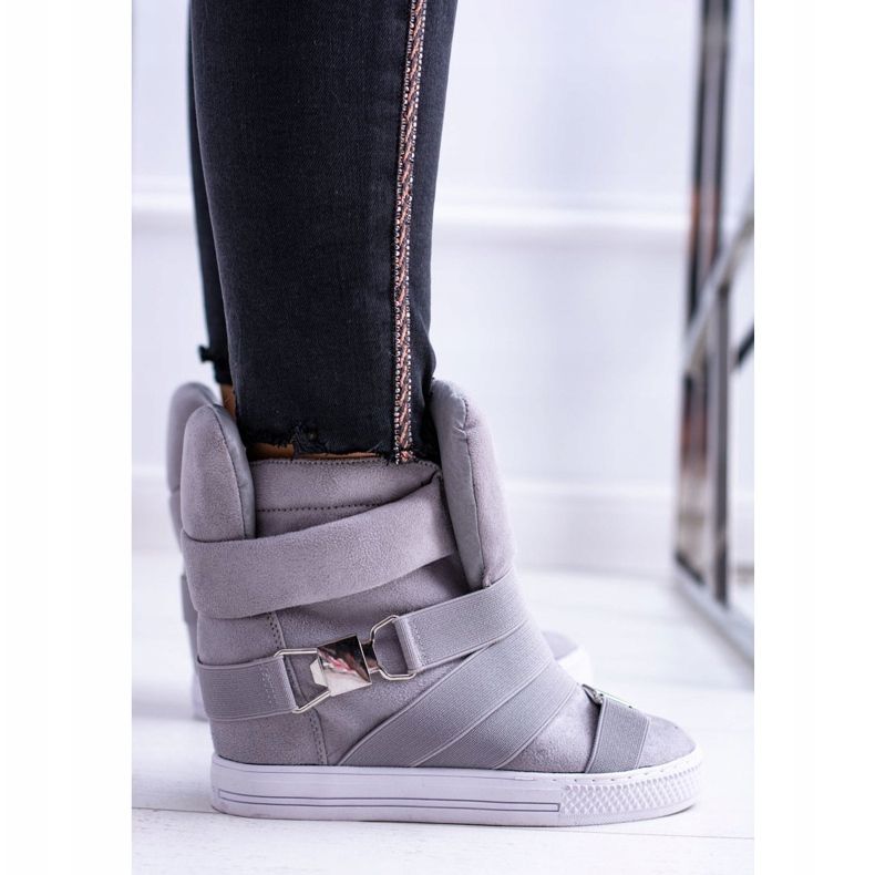 Sneakers Lu Boo da donna con fasce elastiche Décolleté grigie grigio 2