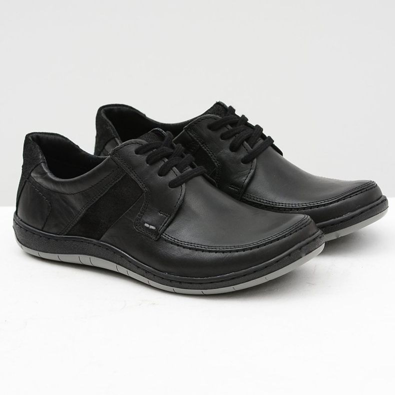 KOMODO Scarpe Classiche Nere da Uomo in Pelle Rocco nero 1