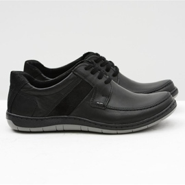 KOMODO Scarpe Classiche Nere da Uomo in Pelle Rocco nero 2
