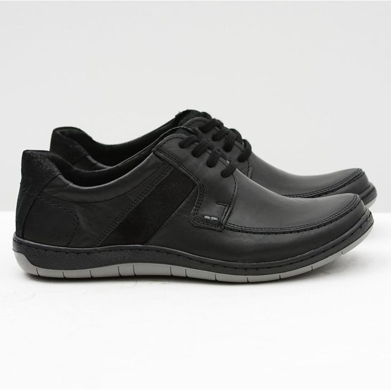 KOMODO Scarpe Classiche Nere da Uomo in Pelle Rocco nero 2