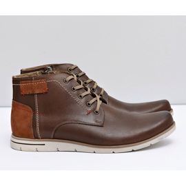 Neex Stivali Caldi da Uomo in Pelle Fresco Brown marrone 2
