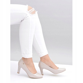 Décolleté da donna Sergio Leone Laccato Grigio Chiaro Orsola 1