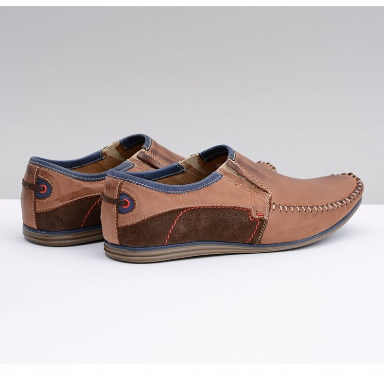 KOMODO Mocassini Slip-on Uomo Polacco Pelle Marrone Teodoro 2