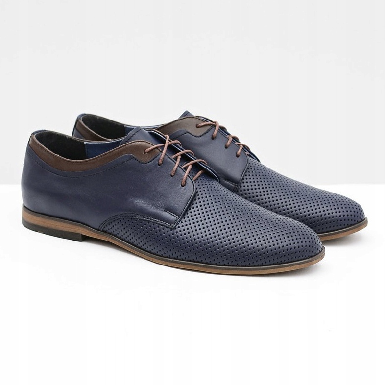 Gejms Scarpe Uomo Pelle Traforate Ettore Granat nero 1