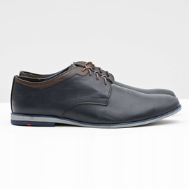 Gejms Scarpe Gianni in pelle blu navy da uomo 2