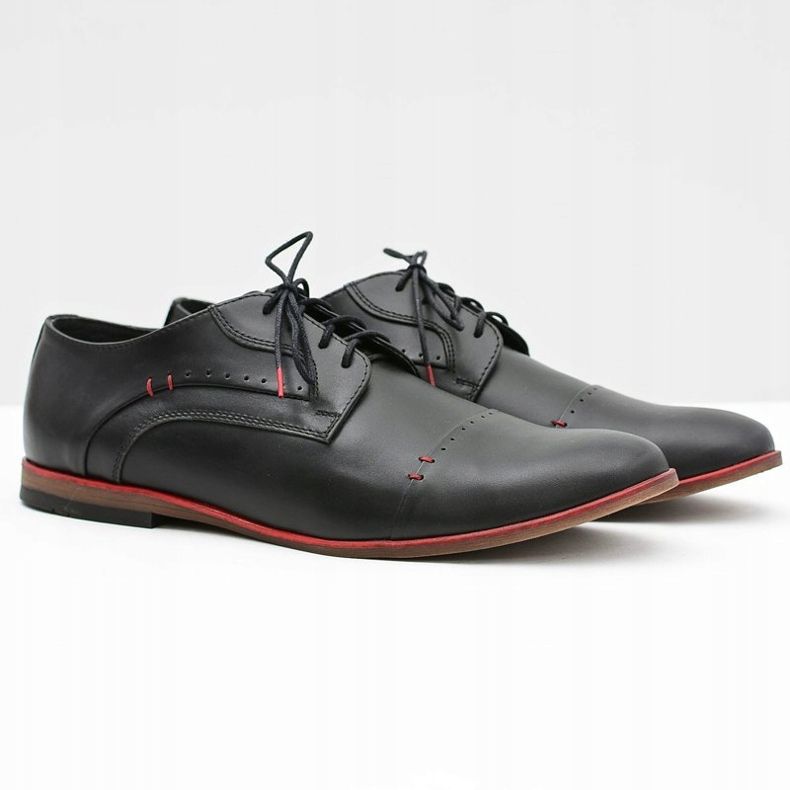 Gejms Scarpe Isacco Eleganti da Uomo in Pelle Nera nero 1