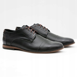 Gejms Scarpe da uomo in pelle nera Livio nero 1