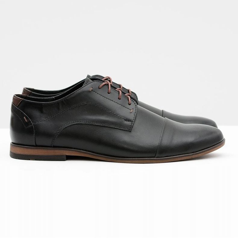 Gejms Scarpe da uomo in pelle nera Livio nero 2
