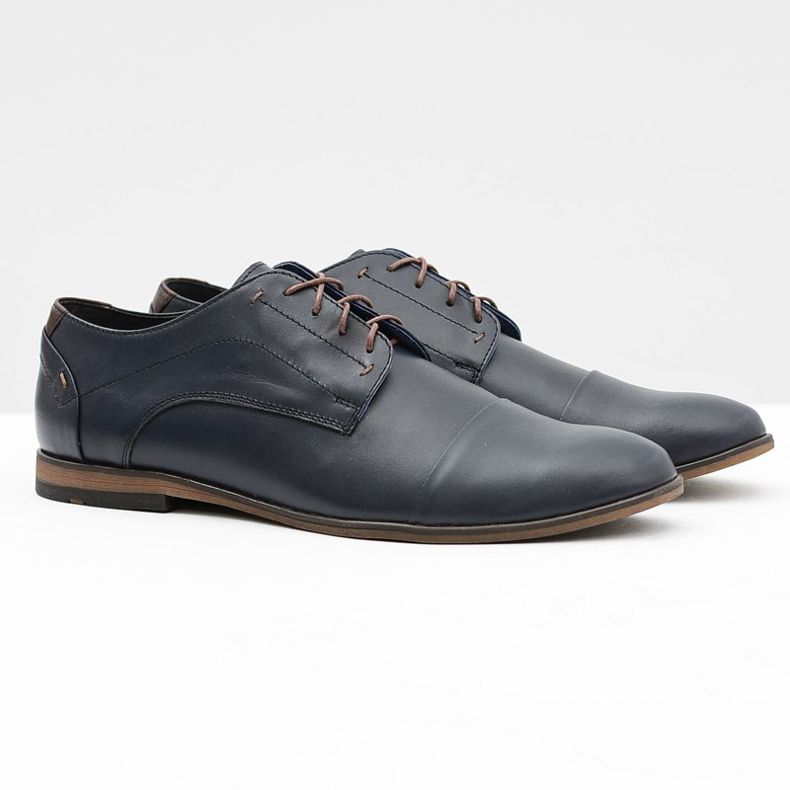 Gejms Scarpe Uomo Pelle Blu Navy Livio 1