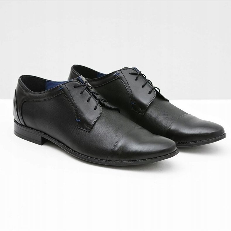 Gejms Scarpe Formali da Uomo in Pelle Nere Leopoldo nero 1
