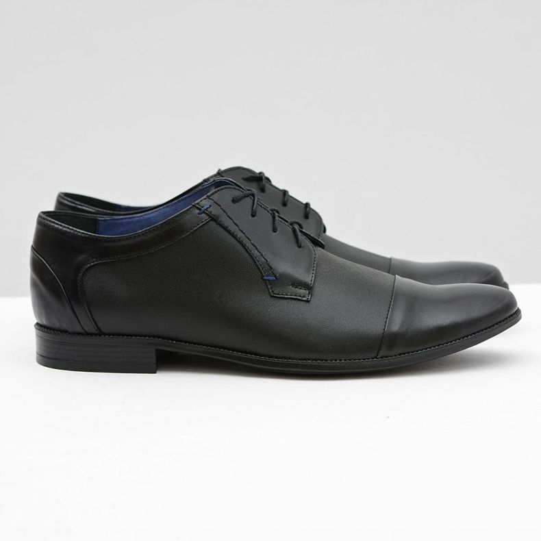 Gejms Scarpe Formali da Uomo in Pelle Nere Leopoldo nero 2