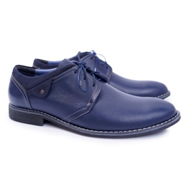 Bednarek Polish Shoes Scarpe Brogue da Uomo Bednarek Elegant Leather Blu Navy Oliviero 1