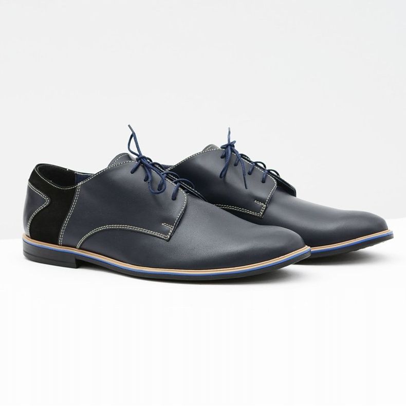 Bednarek Polish Shoes Scarpe Brogue da Uomo Bednarek Elegant Leather Blu Navy Biagio 1