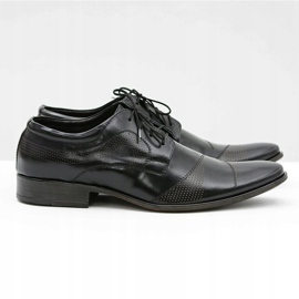 Lukas Scarpe da cerimonia uomo in pelle Flavio nero 2