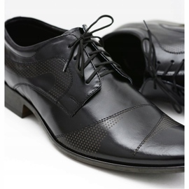 Lukas Scarpe da cerimonia uomo in pelle Flavio nero 1