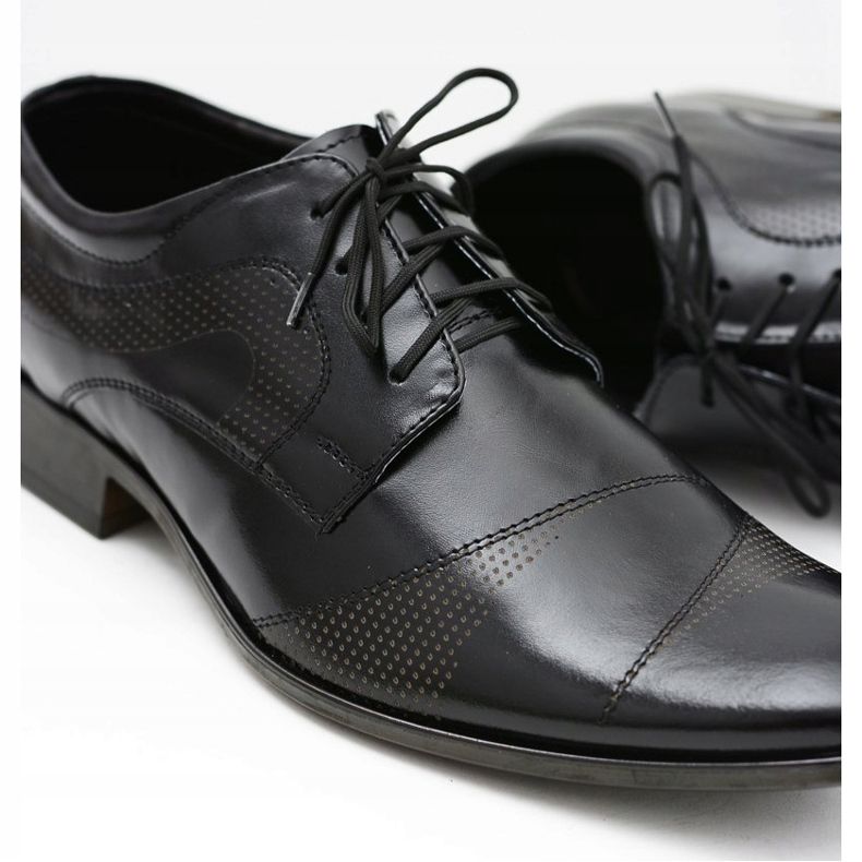 Lukas Scarpe da cerimonia uomo in pelle Flavio nero 1