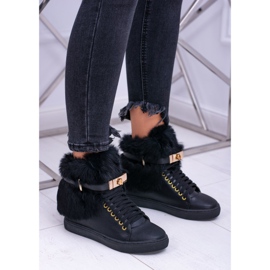 Lu Boo Stivali Neri con Pelliccia Gisele Naturale nero 1
