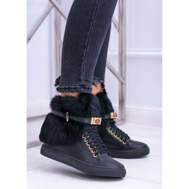 Lu Boo Stivali Neri con Pelliccia Gisele Naturale nero 2