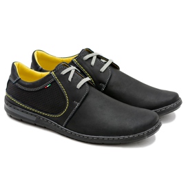 Gino Tuzzi Scarpe Vincenzo da uomo in pelle nera traforata nero 1