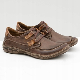KOMODO Scarpe marroni da uomo in pelle Elton marrone 1
