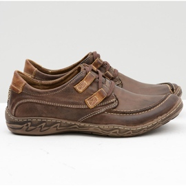 KOMODO Scarpe marroni da uomo in pelle Elton marrone 2