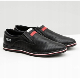 Joker Scarpe Slip-On da uomo in pelle nere Mello nero 1