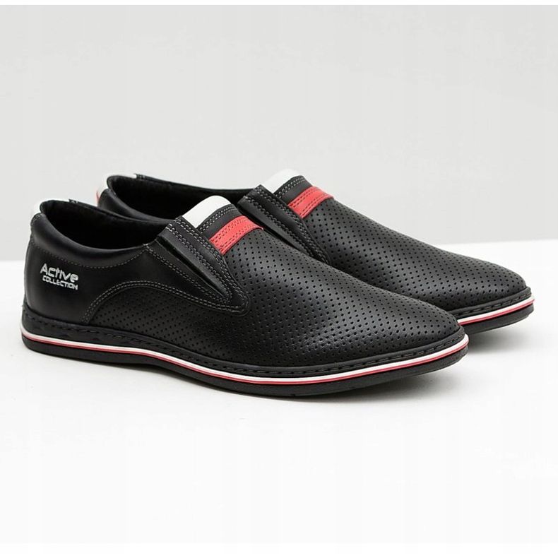 Joker Scarpe Slip-On da uomo in pelle nere Mello nero 1