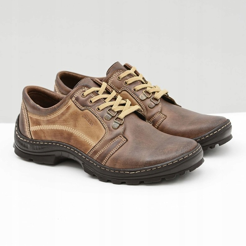 Joker Favello Scarpe Brogue Classiche da Uomo in Pelle Marrone 1