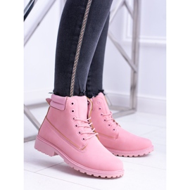 SEA Stivali da donna in legno pastello rosa cipria Lucy 1