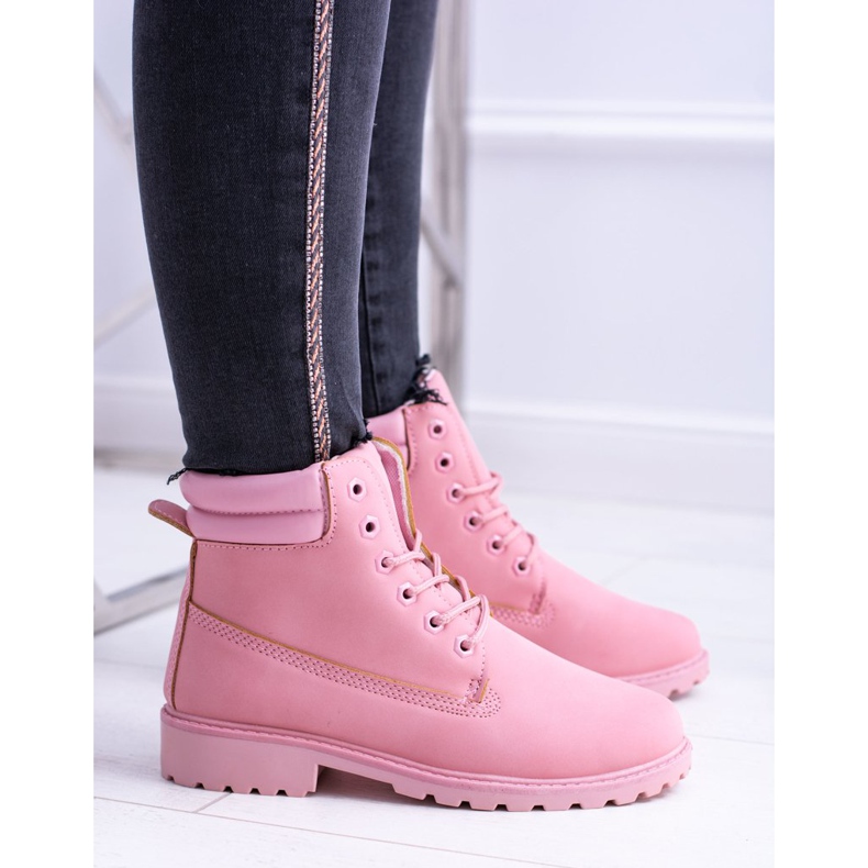 SEA Stivali da donna in legno pastello rosa cipria Lucy 2