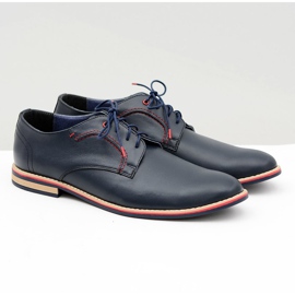 Bednarek Polish Shoes Scarpe Brogue da Uomo Bednarek Elegant Pelle Blu Navy Pietro 1