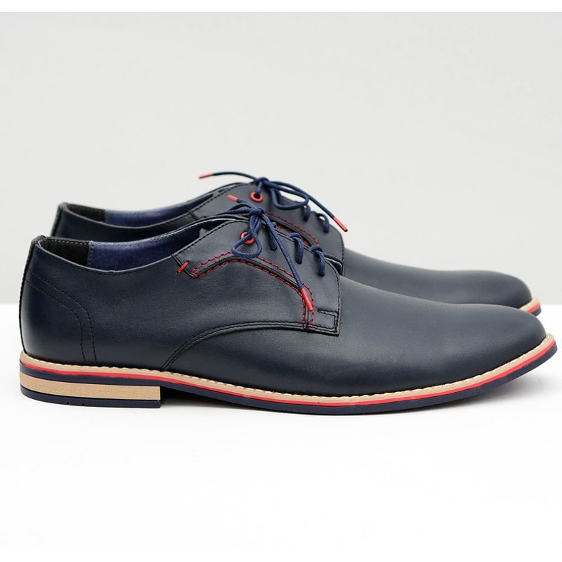Bednarek Polish Shoes Scarpe Brogue da Uomo Bednarek Elegant Pelle Blu Navy Pietro 2