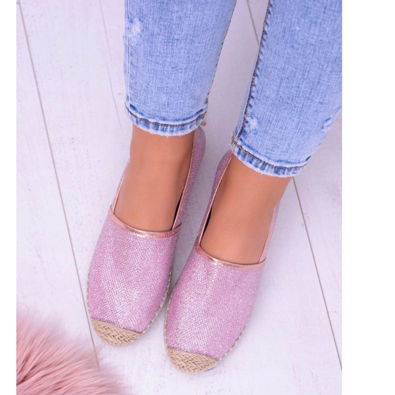 Lu Boo Glitter Espadrillas Donna Rosa Slip On Miravet 2