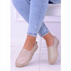 Lu Boo Golden Glitter Espadrillas Slip On da donna Miravet d'oro 1