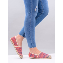 Lu Boo | Espadrillas da donna in lino corallo azteco Bimbi rosa 1