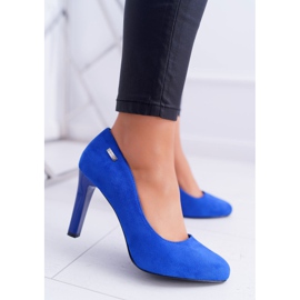 Décolleté da donna Con tacco Sergio Leone Suede Indigo Campbell blu 1