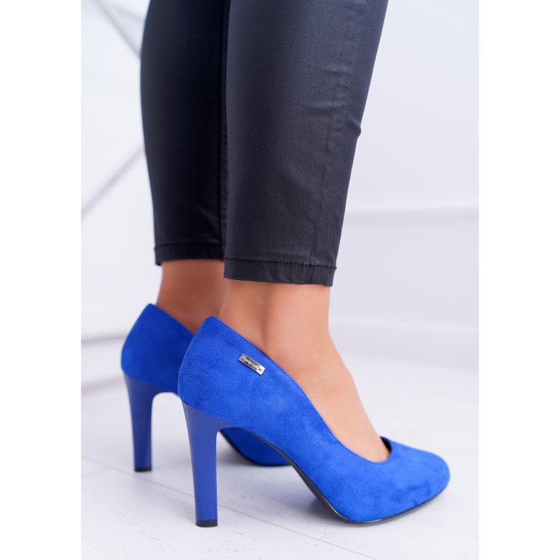 Décolleté da donna Con tacco Sergio Leone Suede Indigo Campbell blu 2