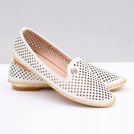 Lu Boo | Ballerine eleganti bianche Lordsy traforate bianco 2