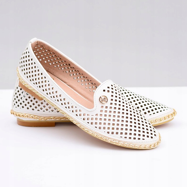 Lu Boo | Ballerine eleganti bianche Lordsy traforate bianca 2