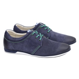 Krisbut Scarpe Dimonde in pelle da uomo blu navy 1