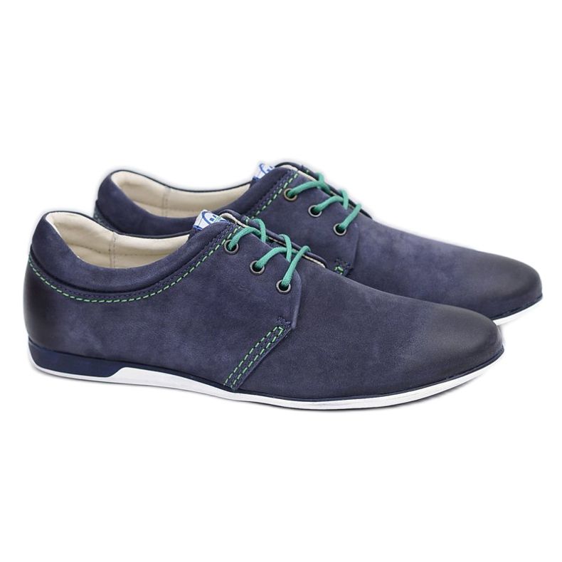 Krisbut Scarpe Dimonde in pelle da uomo blu navy 1